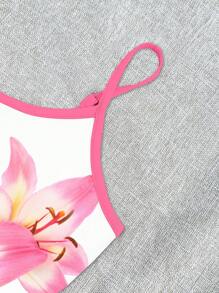 INAWLY 加大码 Curve 女式性感百合花背心