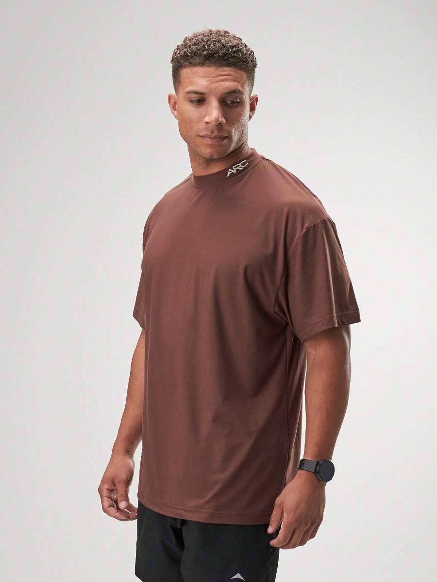 Luxsoft Oversized T-Shirt - Brown - View 1
