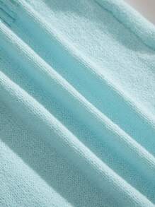 Franclia Suéter de punto con botones decorativos de unicolor, versátil y casual para otoño e invierno - Azul - Ver 8