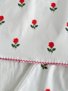 SHEIN Conjunto de pantalón corto y top corto sin mangas con estampado floral, conjunto de verano liviano para niñas