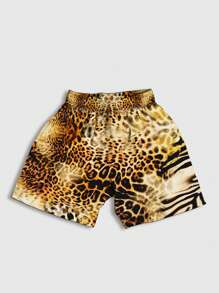 ROMWE MEN Street Life Conjunto de Regata e Shorts com Estampa de Desenho Animado, Streetwear Y2K Masculino, Adequado para Uso Casual na Primavera/Verão - Damasco - Visão 4
