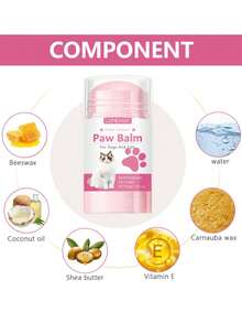 2.95in Net Content 40g Pet Paw Care Stick Foot Moisturizing Care, Rich In Honey, Coconut Oil And Vitamin E,Shea Butter To Prevent Dryness And Cracking. Suitable For Cats And Dogs, Suitable For A Variety Of Pets (New And Old Models Are Shipped Randomly)