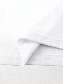 INAWLY Áo thun cổ tròn tay ngắn họa tiết da báo và anh đào phong cách đường phố sành điệu cho nữ - trắng - Xem 4