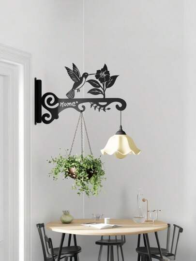 Goth 1pc Rust Proof Metal Hanging Plant Hooks , Decorative Wall Mount Brackets For Bird Feeders Wind Chimes ,Lanterns , Perfect For Balcony ,Door,Garden And Patio Decor