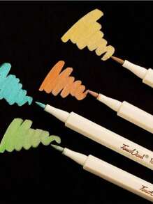 Metal Marker Pen, Pearl 12 Color Paint Pen, Colored Soft Tip Marker, Graffiti Highlighter Pen, Photo Album Black Pages, Wedding Guestbook, Christmas, Bullet Journal Notebook, DIY Photo Album, Exploding Box, Glass, Wood. - Multicolor - View 4