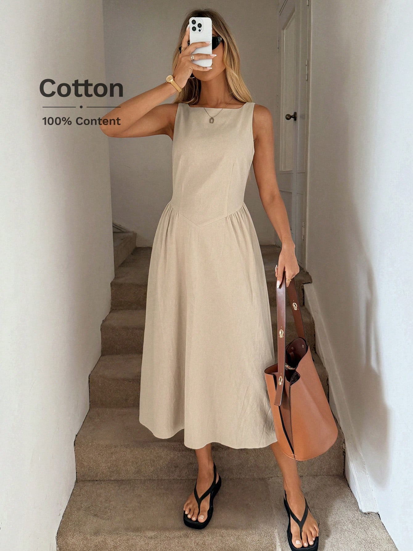 Crew neck ruched midi dress