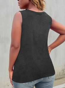 Calvaya Áo thun cổ tròn họa tiết dấu chân động vật cỡ lớn cho nữ Áo thun họa tiết cho nữ - Màu xám đen - Xem 2