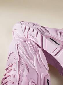 Vate Women's Fashionable Pink Casual Sneakers
