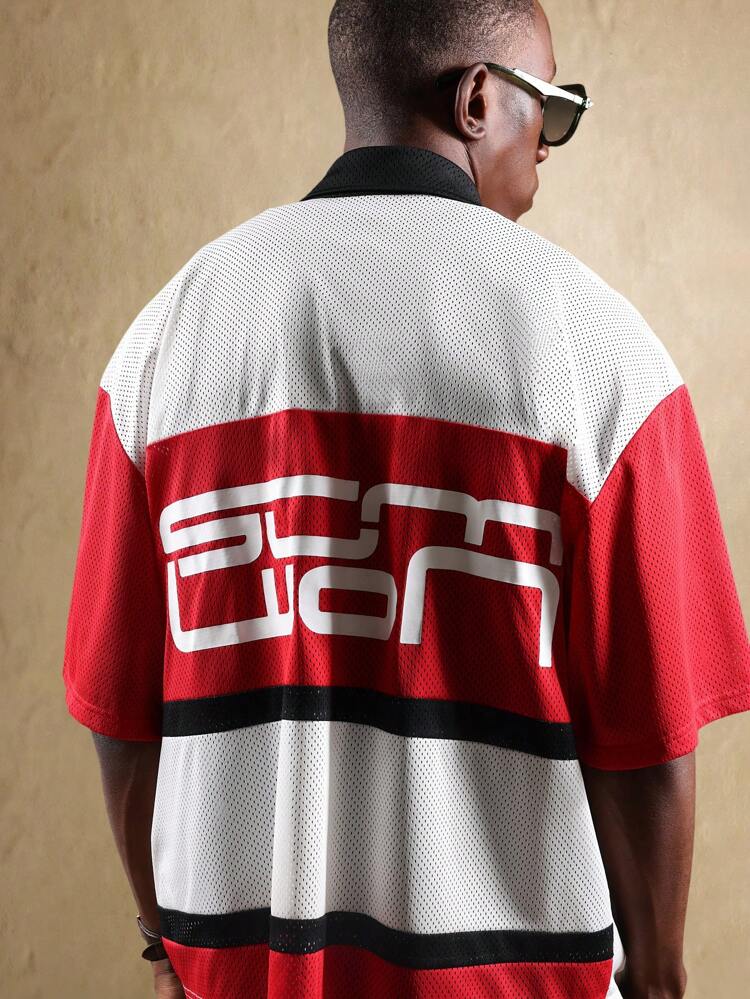 지퍼 레트로 스포츠 트랙 셔츠