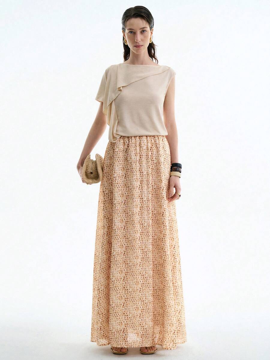 Aalyst Multicolor Vacation Music Festival A-Line Skirt, Elegant & Romantic For Women - Multicolor - View 1