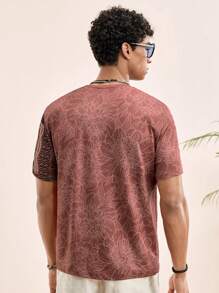 Manfinity VCAY Men's Digital Print Short Sleeve T-Shirt, Suitable For Everyday Wear