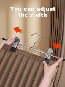 1/5/10 مشبك ملابس من الفولاذ المقاوم للصدأ مانع للانزلاق - خطاطيف متعددة الوظائف لغسيل الملابس والخزانة والبناطيل والتنانير والفساتين | ديكور تنظيم المنزل - متعدد الألوان - مشاهدة 4