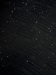 Manfinity CasualCool Men's Casual Shiny Black Short Sleeve Button Up Shirt, Summer - Black - View 2