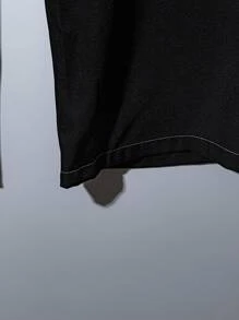 Modelyn 女士高腰黑色修身宽松直筒裤 - 黑色 - 查看 6