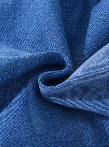 SHEIN Tween Boy 3pcs/Set Comfortable Simple Base Black Medium Blue Light Blue 3 Pieces Stretch Tight Denim Shorts For Kids Clothes Boys Soft Dailywear And Kids Summer And Spring Clothes Boys Jean Shorts, School, Campus, College - Grey - View 6