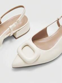 CUCCOO BIZCHIC Women's Fashion Elegant Solid Color Pointed Toe Flats For Christmas Spring Shoes - Beige - View 7