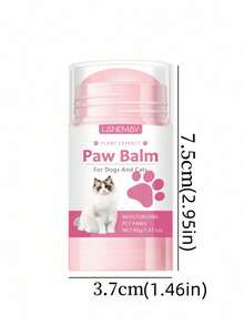 2.95in Net Content 40g Pet Paw Care Stick Foot Moisturizing Care, Rich In Honey, Coconut Oil And Vitamin E,Shea Butter To Prevent Dryness And Cracking. Suitable For Cats And Dogs, Suitable For A Variety Of Pets (New And Old Models Are Shipped Randomly)