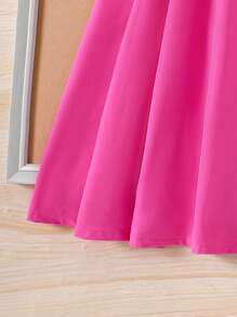 女童背带裙搭配白色长袖衬衫 - 白色 - 查看 4