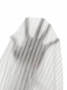 SHEIN Essnce Veste blanche simple à manches longues pour usage quotidien pour femmes, de couleur unie