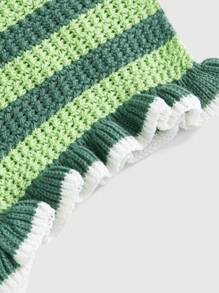 ROMWE 2pcs Kawaii Frog Pattern Women Sweater Set, Summer - Green - View 4