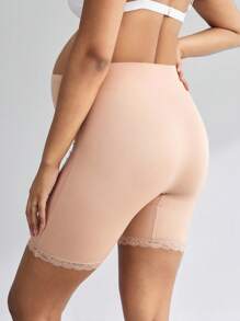 Moonlight&Mama High Waist Lace-Trim Maternity Briefs - Coffee Brown - View 2