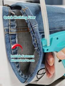 Professional Tagging Gun For Clothes - Quick No-Sew Fabric Fixer With 6 Fine Needles & 1000 Fasteners, Speedy Hemming Tool For Garments, Micro Stitchy Repair Kit (Sticky Sewing Alternative - Multicolor - View 10