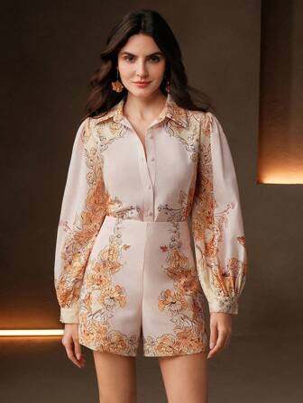 Anewsta Women Floral Print Shorts For Summer