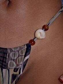 Musera Resort 串珠印花比基尼泳裤夏季性感节日假日伊比沙岛狂欢波西米亚风海滩游泳度假逍遥游动物印花图案