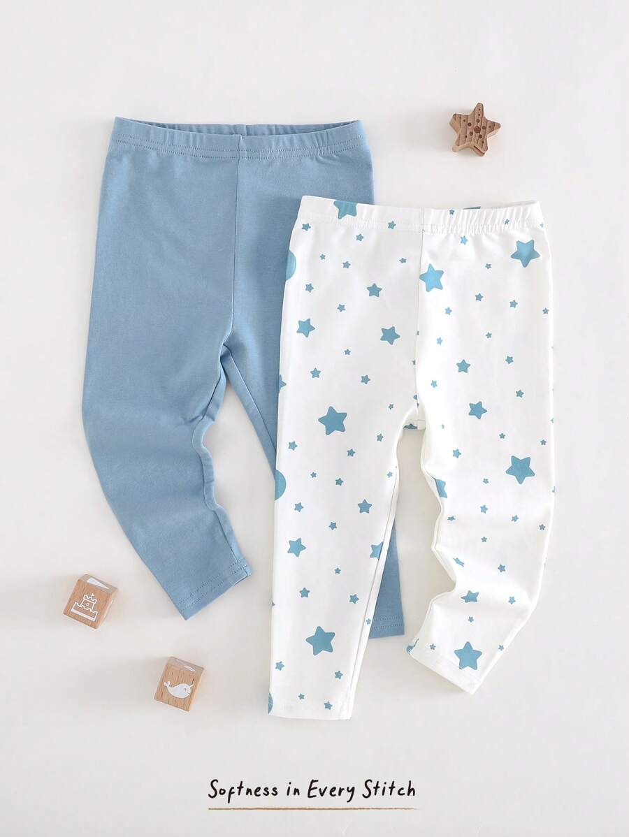 Cozy Pixies 2件套男婴花卉图案修身裤子