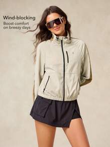 OutZeal 轻便防水防风夹克，拉链口袋，户外夹克，徒步露营