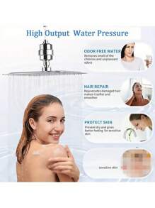 Confezione da 4 cartucce di ricambio per filtro doccia a 20 stadi - Depuratore universale per acqua dura, rimuove cloro, metalli pesanti, ferro e sedimenti, ammorbidente ad alta resa per una pelle e capelli sani