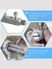 Adjustable Angle Faucet Valve Disassembly Tool - Steel Pipe & Screw Remover, Blue Soft Grip Handle, Plumbing Maintenance Kit