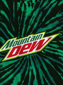 Mountain Dew X SHEIN 男士扎染字母印花宽松落肩短袖 T 恤，休闲夏季 - 白色 - 查看 4