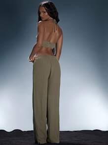 MUSERA 露肩连体裤 夏季性感 节日 假日 伊比沙岛 锐舞派对 波西米亚风 度假之旅 秋季 纳什维尔 可爱 少女 晚宴 优雅 复活节 休闲 - 橄欖綠 - 查看 2