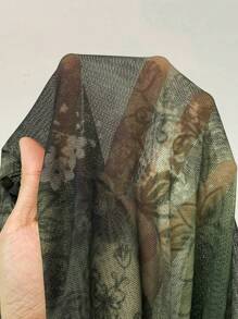 SHEIN EZwear Top a canottiera da donna con stampa floreale, in rete e arricciata