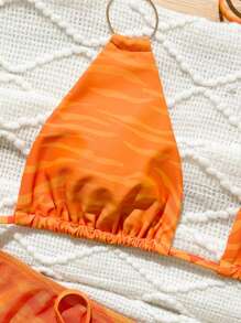 Swim EVENT Sexy Ladies 3 PiecesBikini Swimsuit Set, Music Festival Fashion, Slim Fit Holiday Beach Wear For Summer Beach Vacation