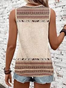 EMERY ROSE Camiseta de punto acanalada de cuello redondo de unicolor casual para mujer, top de verano, ropa de mujer de otoño, casual - Multicolor - Ver 5