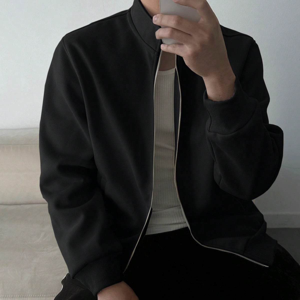 Sudadera básica de hombre, sudadera y chaqueta de abrigo para otoño e invierno