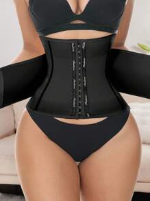 SHEIN 1pc Women's Seamless High Waist Piece - Black - View 7