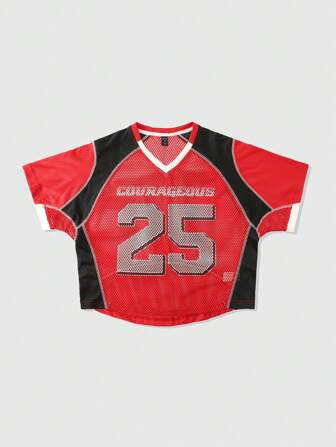 Prep Herren Mesh Einsatz Sport T-Shirt, Kurzarm Sport Trikot