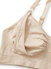 BloomMama Maternity Nursing Bra For Breastfeeding Push Up Pregnancy Bralette Underwear--Leopard Pattern Design - Apricot - View 6