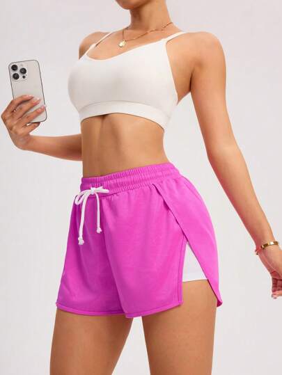 SHEIN Sovereign Charm 全新多功能女士户外跑步健身短裤健身短裤