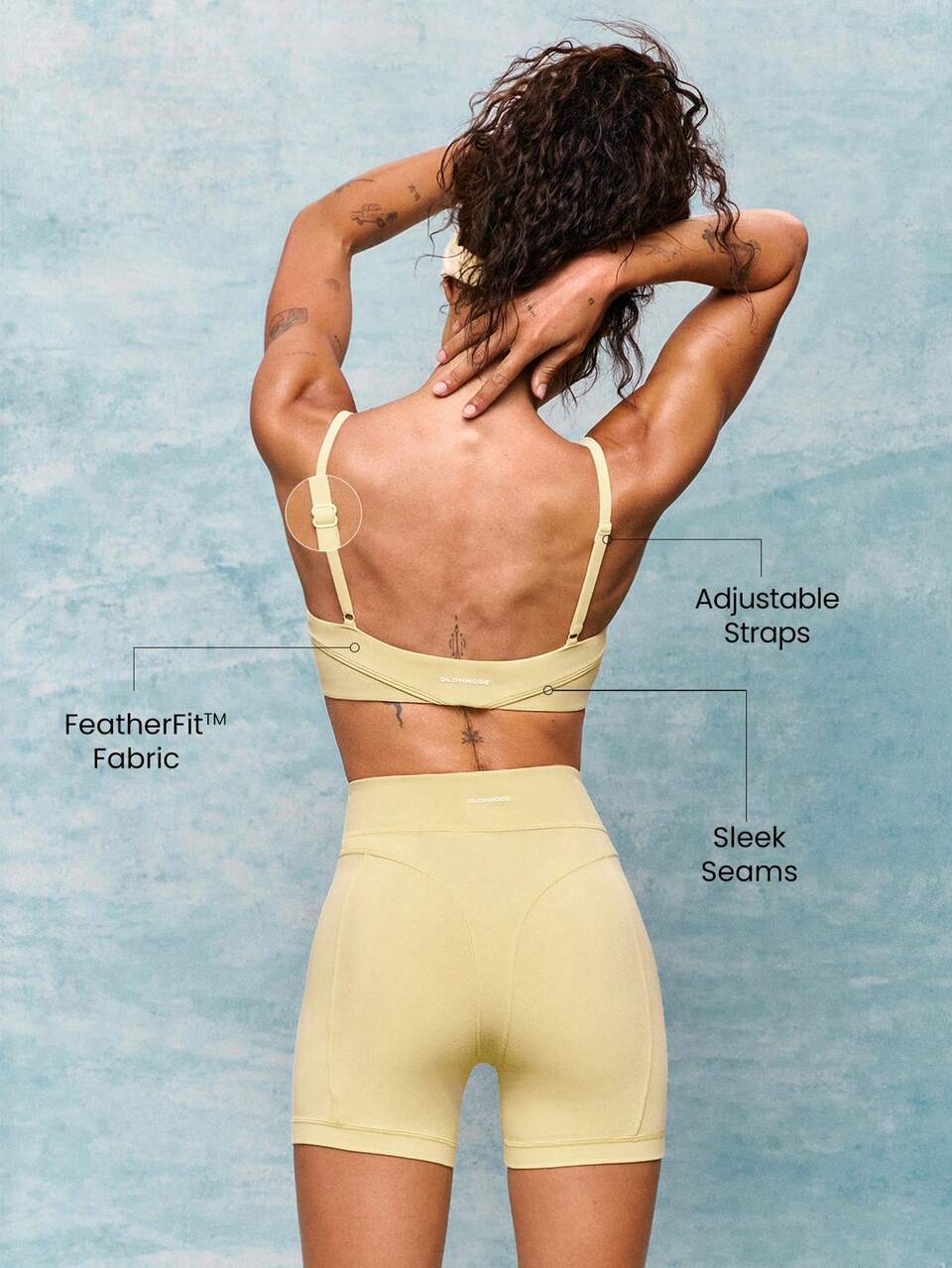 FeatherFit™ Soft Support Buttery-Soft Stretchy Sweat-Wicking Adjustable Straps Sports Bra Yoga Pilates Spring