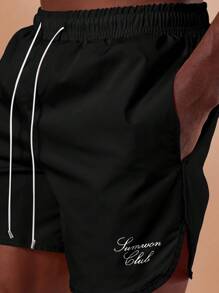 SUMWON Shorts curvos de playa para voleibol, natación, ropa de playa informal, ropa de estar por la casa en verano, trajes de baño ligeros para resort