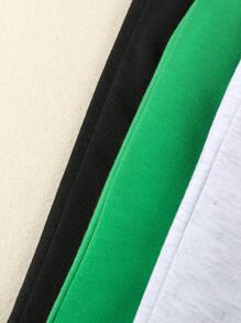 Conjunto de 3 piezas de pantalones cortos de verano delgados y de moda para niños pequeños de 4 a 7 años, para uso casual al aire libre y de longitud hasta la rodilla - Multicolor - Ver 5