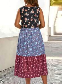 EMERY ROSE 大码拼色碎花休闲夏装 - 彩色 - 查看 2