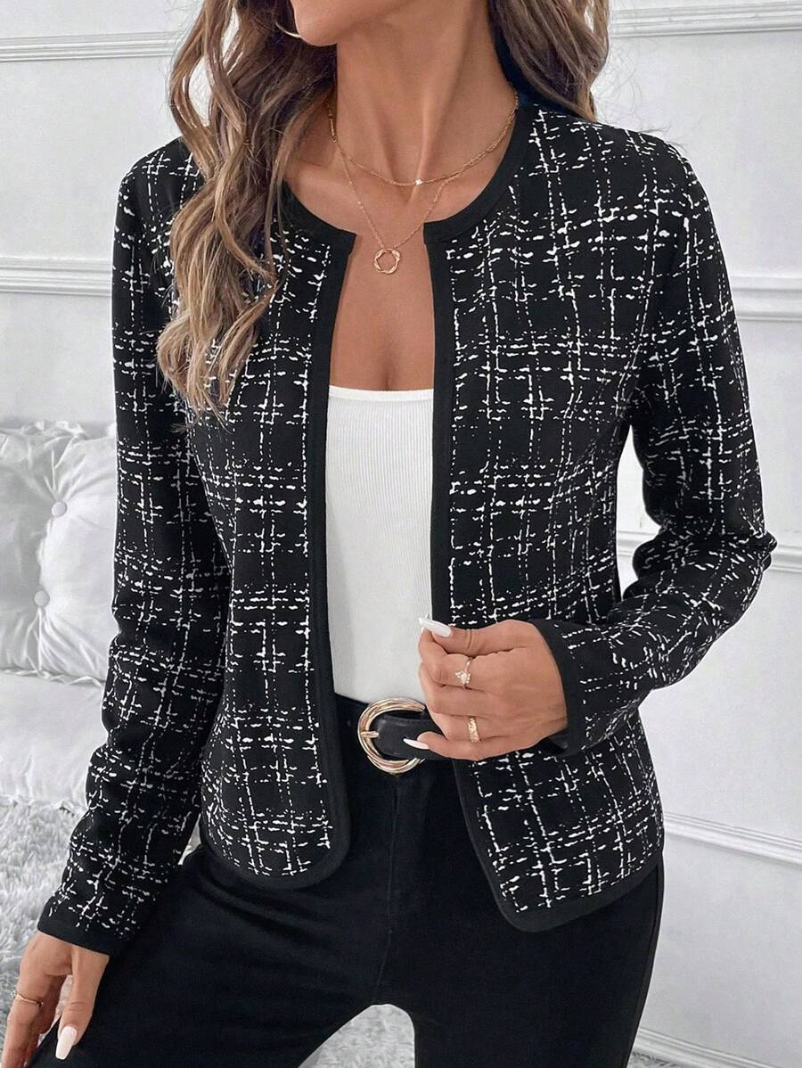 SHEIN Women's Autumn/Winter Stand Collar Long Sleeve Jacket Fall Clothes Fall Jackets