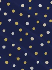 Shutterstock Gaun Mini Wanita Pas Badan Motif Polkadot Blok Warna untuk Liburan Musim Panas - Biru - View 4