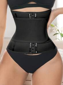 SHEIN 1pc Women's Seamless High Waist Piece - Black - View 3