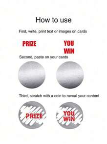 300 pezzi/rotolo di adesivi raschiabili rivestiti in pellicola, adesivi raschiabili, multicolore, forniture per scrapbooking, forniture per scuola, casa e ufficio